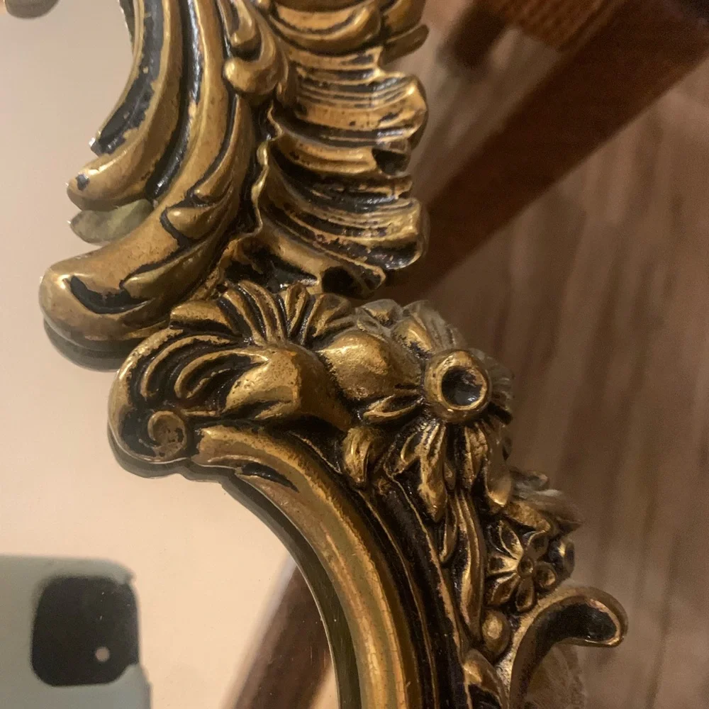 🔥💕WOW Very large vintage mirror in Victorian brass🔥RARE - Picture 15 of 16